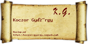 Koczor György névjegykártya