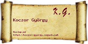 Koczor György névjegykártya